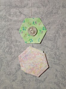 One-inch hexagons