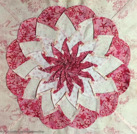 Back of Pink Ribbon Flower blockwtmk